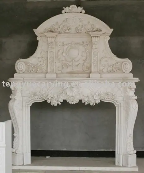 Decoracion marmol blanco chimeneas de la chimenea piezas de ...