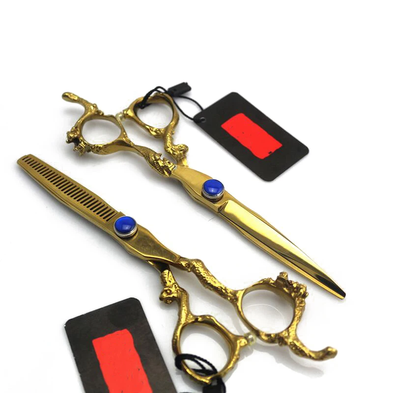 
6 Inches Dragon Design Gold Plating Scissors Hairdressing Scissors .WB100 517 