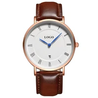 

Guangzhou Maker OEM Custom Wrist Watch Leather Band Mens Watch Engraving Brand Name Watches