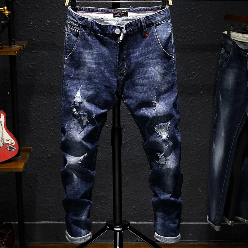 

S279 New Hot Ripped Style Jean For Men Manufacturer China, Blue