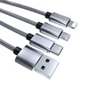Short 30cm phone charger 4 in 1 micro usb type c multi adaptor cable 4 in 1 usb power charger cable with high quality