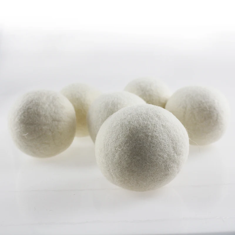 

wholesale natural white  diameter wool felt washing ball dryer ball for laundry, Nature white