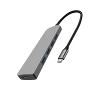 

Aluminium 5 In 1 USB-C Adapter PD Charging 4 Ports USB3.0 Video Converter USB Type C Hub