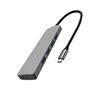 Aluminium 5 In 1 USB-C Adapter PD Charging 4 Ports USB3.0 Video Converter USB Type C Hub