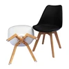 Scandinavian solid oak wood black coffee table with MDF top