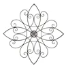 Blue Brushed Swirl Medallion Metal Wall Decor
