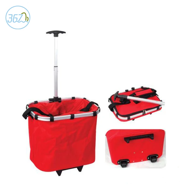 Modern Handled Portable Supermarket Storage Shopping Trolley Bag