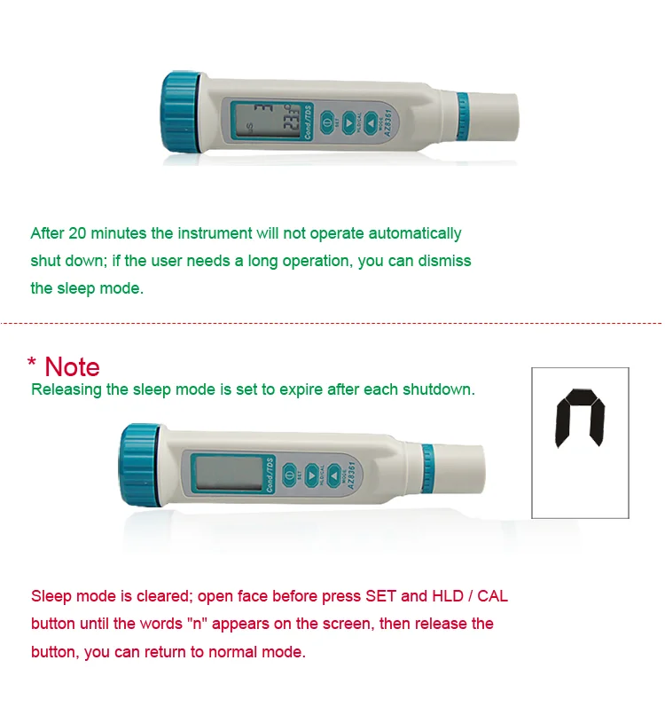 Water Quality Monitoring Equipment Ip65 Az8361 Cond. Temp. Tds