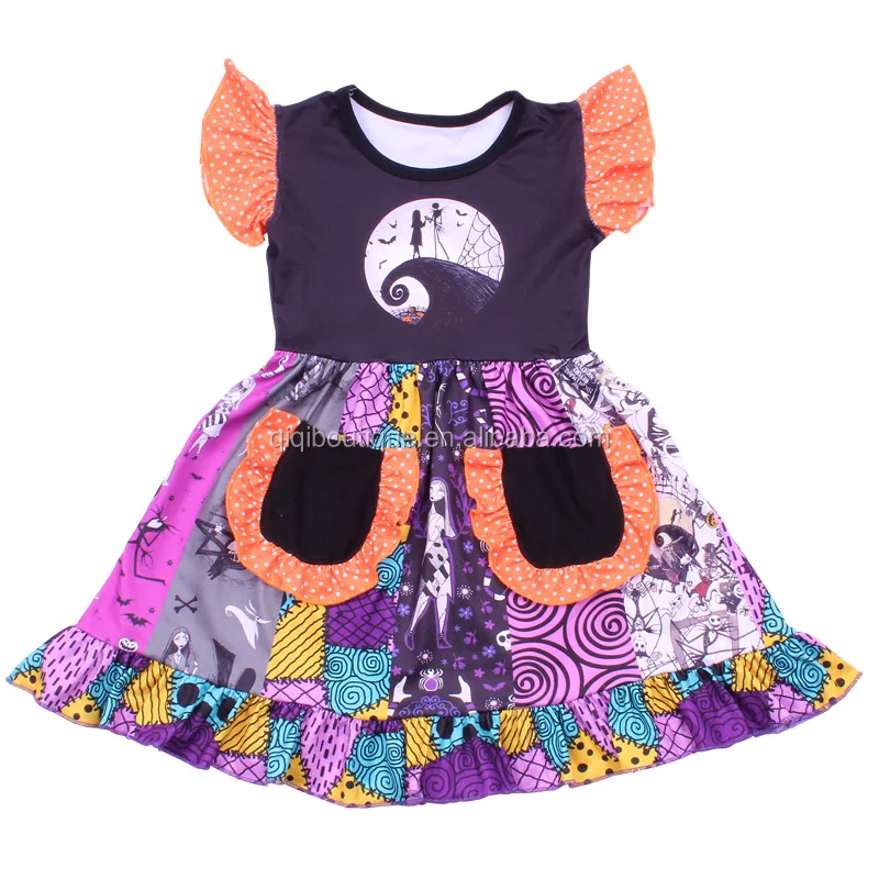 

Manufacturer Wholesale Summer Ruffle Children Clothing Halloween Baby Girls Party Dress