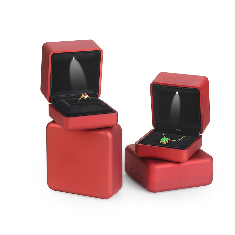 

Factory Directly led necklace box lighting jewelry light box, Red,white,golden