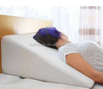 White Soft Bed Memory Foam Triangle Back Wedge Pillow For Sleeping
