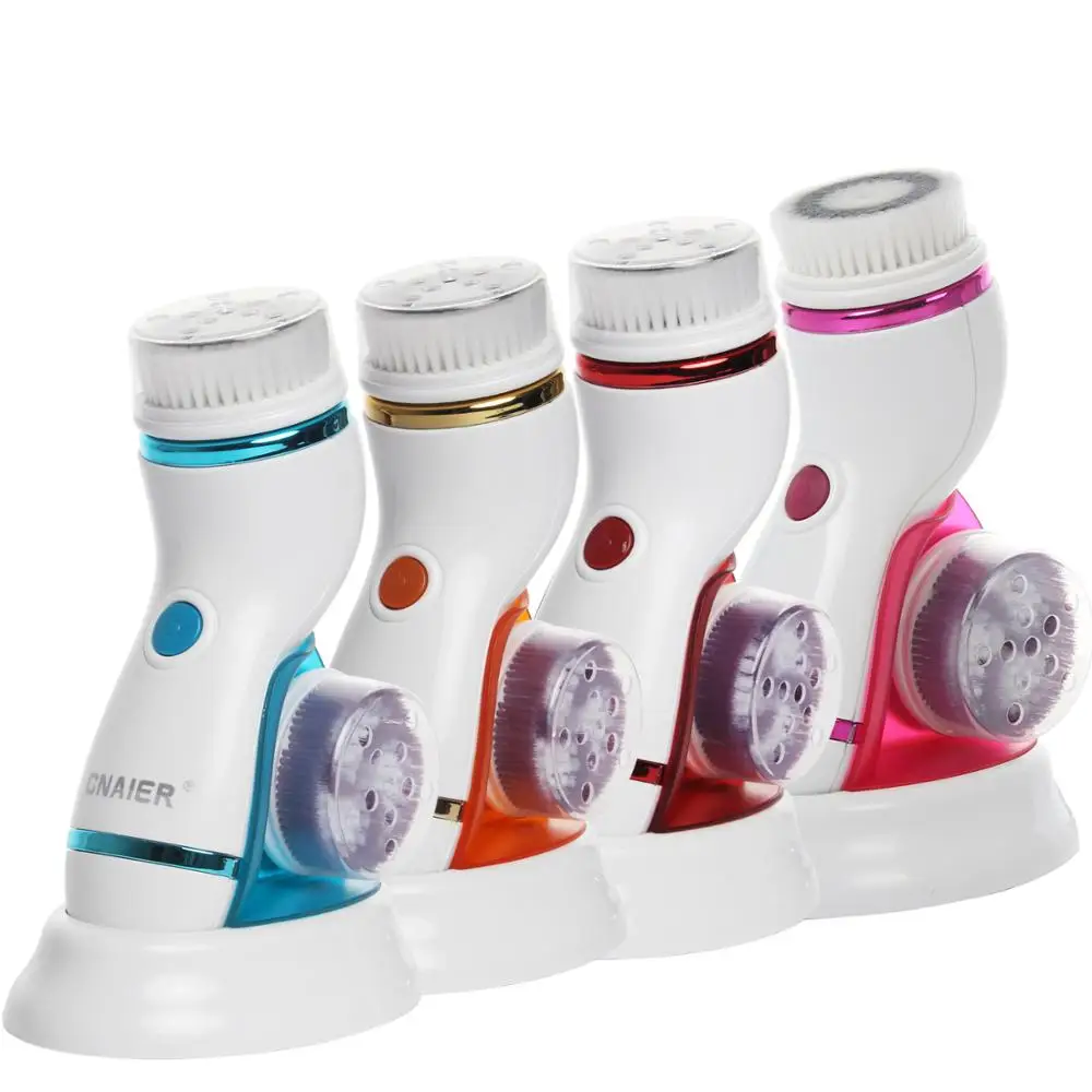 

4 in 1 multi functions rechargeable portable facial cleansing brush massage, Optional
