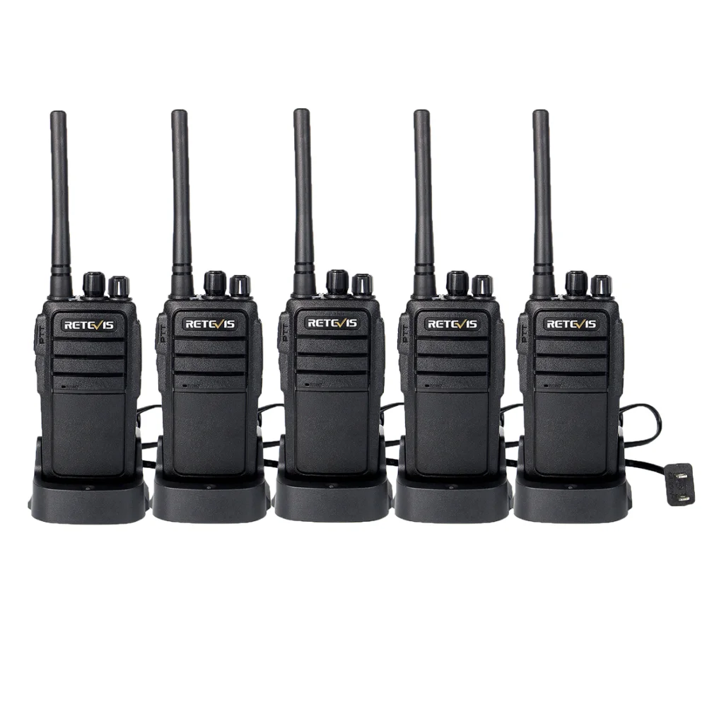 

5Pack Retevis RT21 VOX Scrambler Squelch Security Walkie Talkie UHF400-480MHz 16CH 2.5W Business commercial Two Way Radio Church