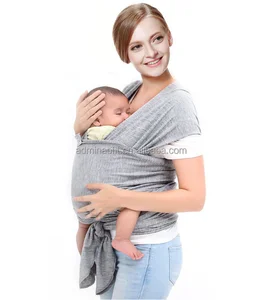 Image of Organic Child Newborn Breast Feeding Cover Sling Boba Cotton Baby Wrap Carrier
