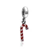 Candy Cane Dangle Charm Berry Red Enamel Charm For Christmas Gifts