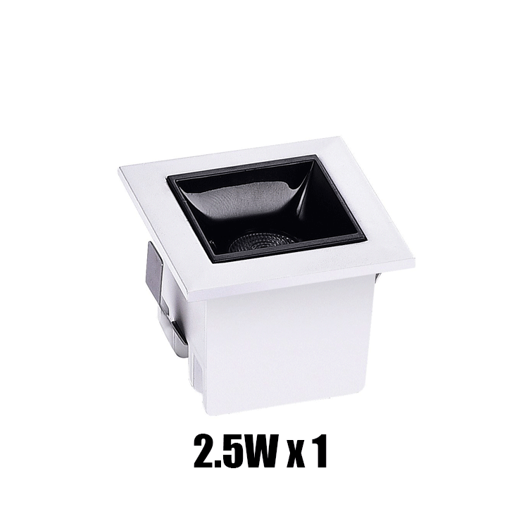 CE ROSH Approved Triac Dimmable 5W Recessed Led Grille Panel Light For Retail Shop