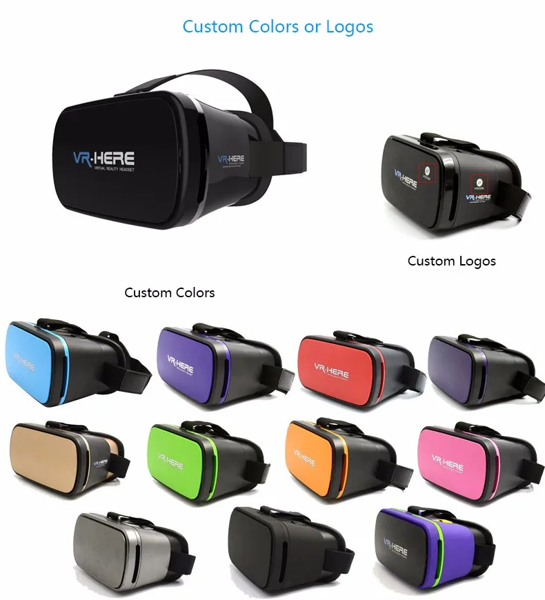 Free sample and dropshipping VR 3d Glasses blue film hot video google vr headset