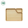 High quality durable washable original bamboo wood baby feeding plate