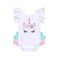 

Wholesale boutique unicorn plush kids cheap clothing baby clothes newborn baby rompers