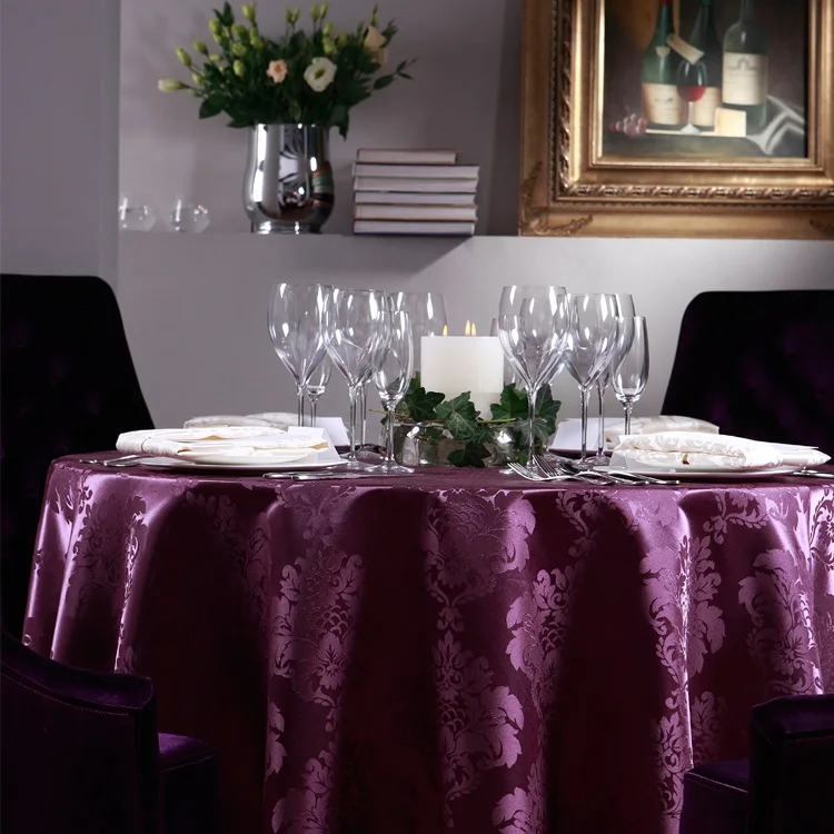 1.2m Square Tablecloths Elegant Flower Pattern Wedding Table Cover Banquet Party