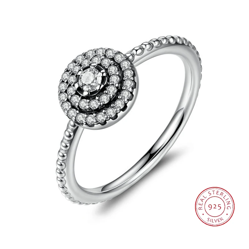 

Western Jewelry Women Diamond 925 Sterling Silver Engagement Wedding Rings, White