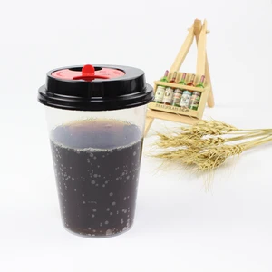 Image of 500ml disposable beverage milk tea clear pp plastic cup