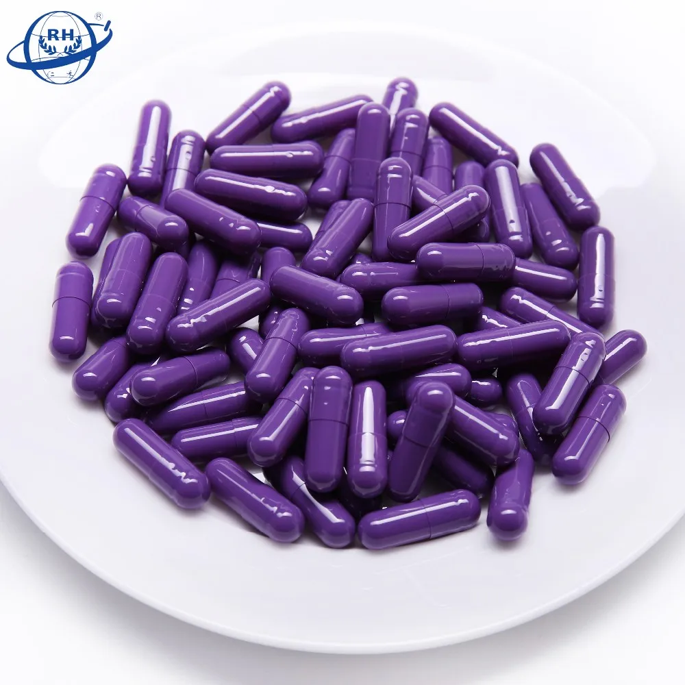 High Quality Pharmaceutical Purple Hard Empty Gelatin Capsules Size 1