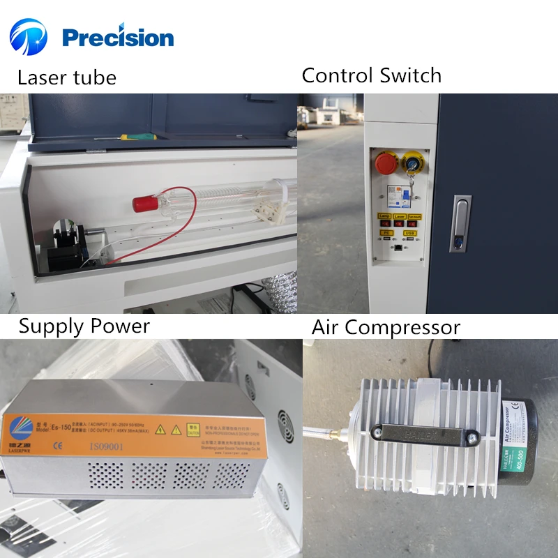 Jinan PRECISION CNC CO2 Laser Cutting and Engraving Machine