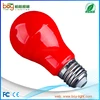 360 degree smooth plastic red led bulb light 5w red e27 socket bulb