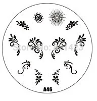 2015 new A Series A46 Nail Art Polish DIY Stamping Plates Image Templates Nail Stamp Stencil