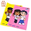 Muti functional plastic file folder, A4 size pp document folder with custom logo and cartoon printed