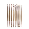 Plastic handle Double head 10 pcs eye makeup brush set sample