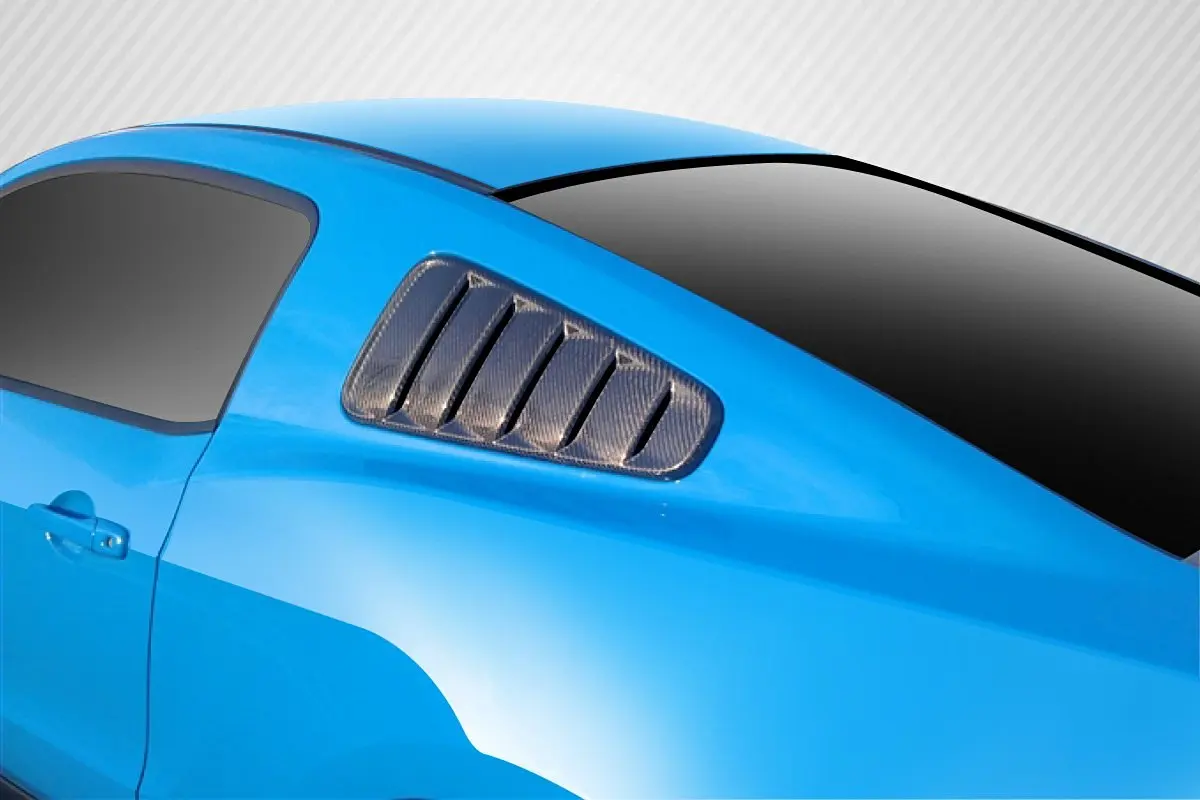 2010-2014 Ford Mustang Carbon Creations Boss Look Window Scoops Louvers - 2 Piece