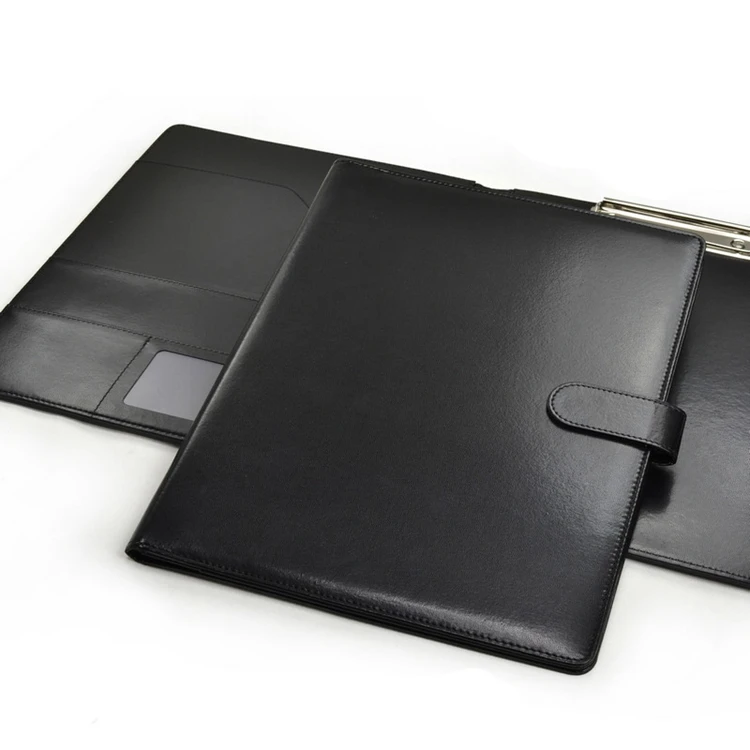 Colorful A4 PU Leather Binder Notebook Pocket File Business Organizer Office Stationery Presentation Folder Customized logo