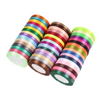 

Gift packing party wedding decorative wholesale 3/8 inch 10mm thin satin ribbon