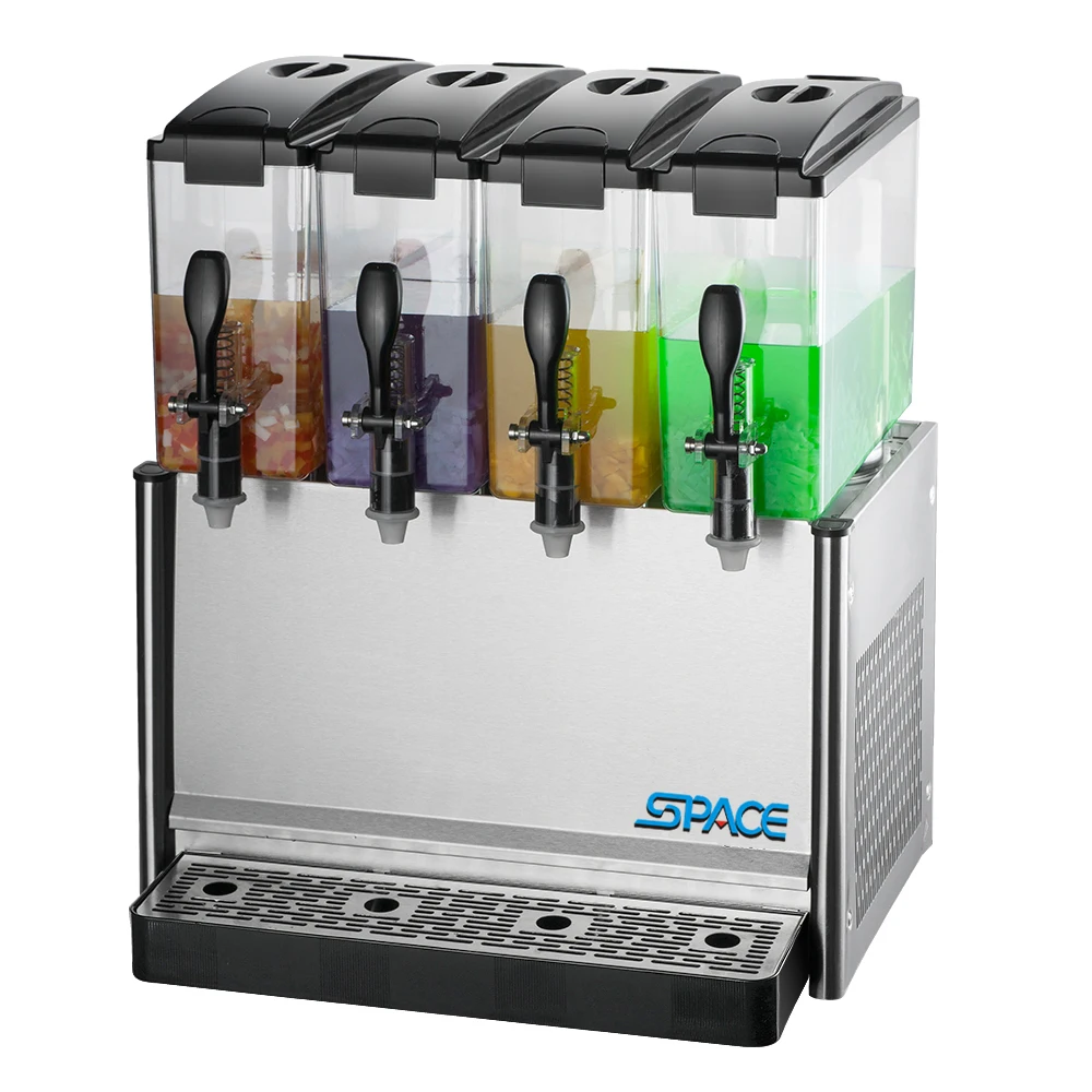 4 Tanks Cooling and Mixing Beverage Juice Dispenser Machine YSJ-12*4