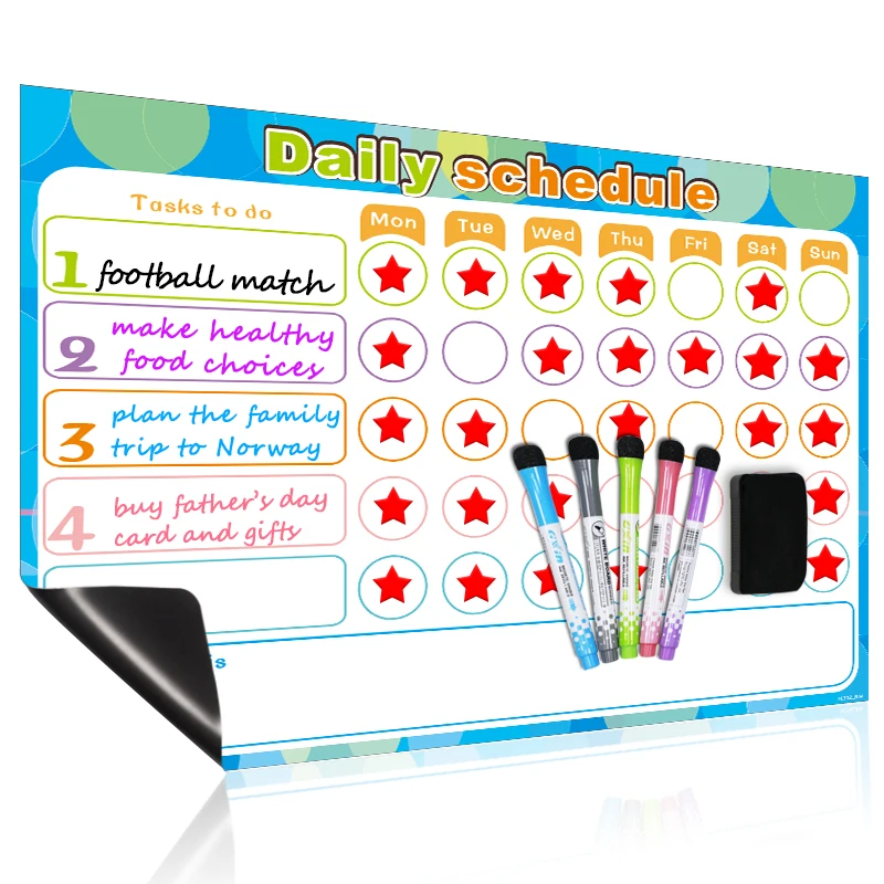 

Custom Dry Erase Magnetic Fridge Behavior Chart Responsibility Reward Charts