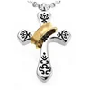 Cross with Ring cross Cremation Urn Jewelry Pendant Necklace Ashes Premium Stainless Steel Funnel Kit Included