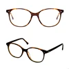 SRA122 custom color packing brown amber round optical glasses for women