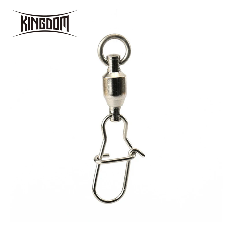 

KINGDOM Pin Fishing Solid Ring Connector Snaps Barrel Swivels 0#,1#,2# Fishing Accessories Fishing Tackle 4pcs/bag
