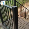Outside aluminium profile Handrail Banister Aluminium Outdoor Porch Black Aluminum Railing
