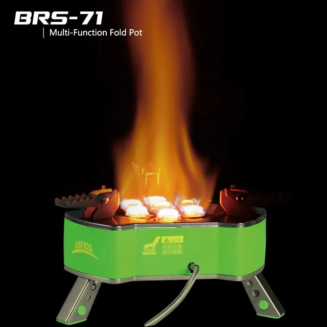 

Free shipping BRS-71 portable outdoor Camping Stove kocher gas cooking 9800W Picnic Gas stove Butane gas burner bruciatore, Green