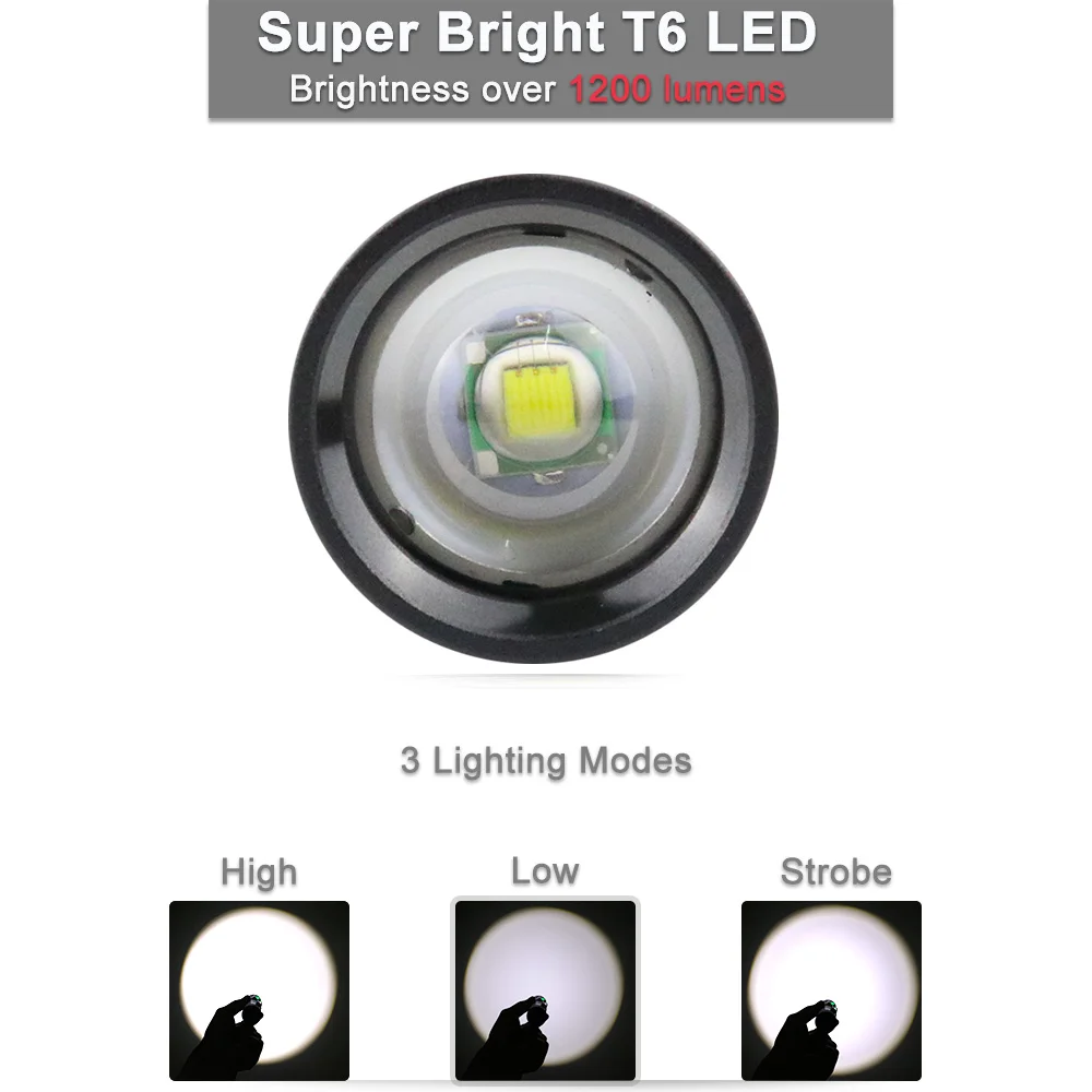 Usb Rechargeable Xml T6 Led Flashlight Aluminum Alloy Japan Torch Light