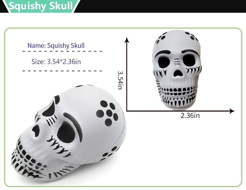 Skull Toy Squishy Custom Wholesale Squishies 2019 Soft Squeeze Slow ...
