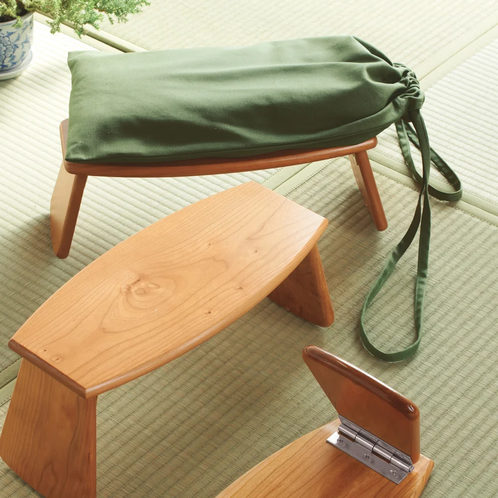 
Bamboo fold Meditation Bench portable wood meditation seat 
