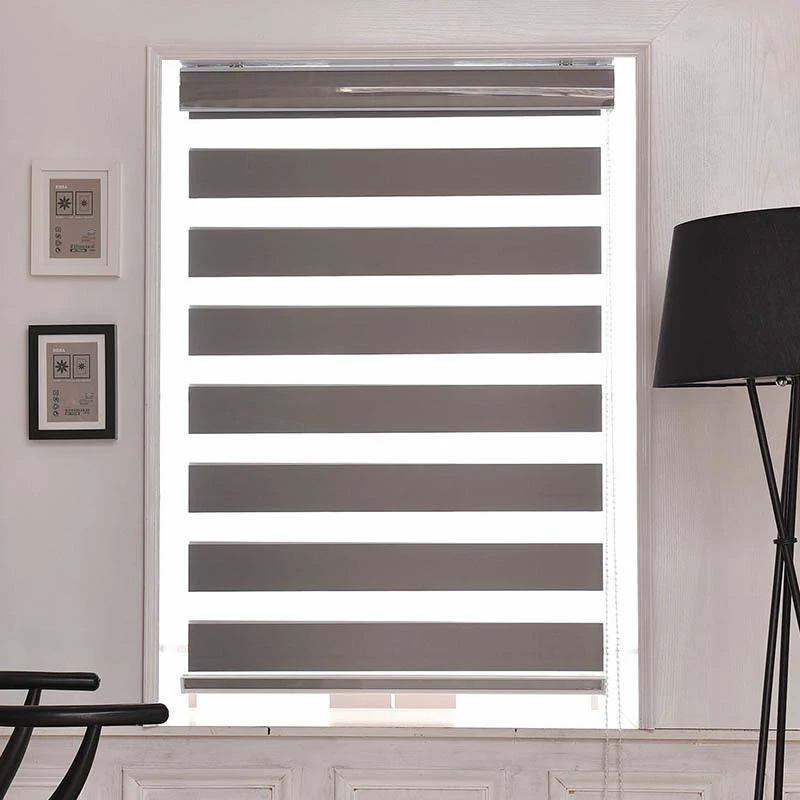 

horizontal combi manual double layer day and night zebra roller blinds curtains, Various colors