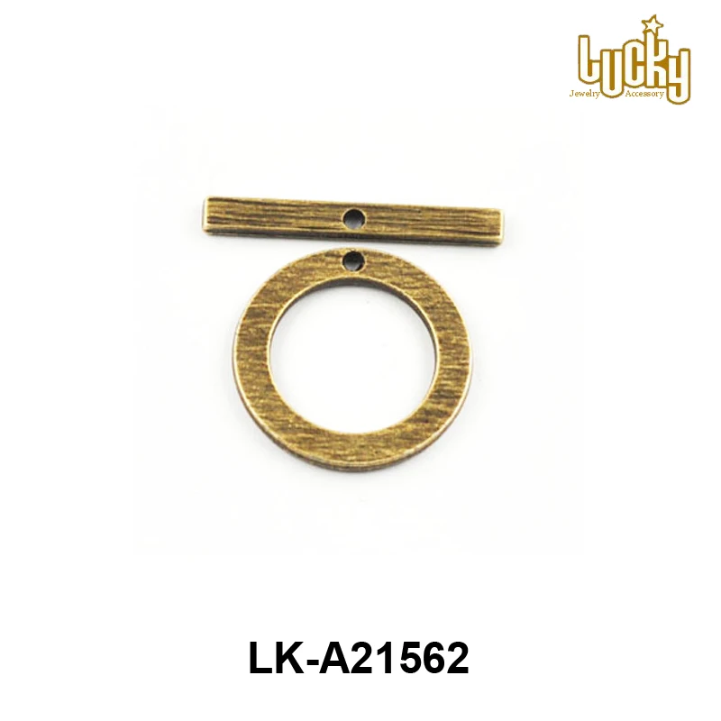 Fashion classic design gold tone customize brass toggle clasp jewelry making supplies