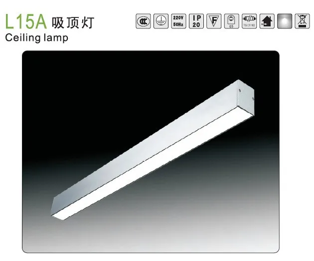 Suspended ceiling fluorescent light fittings