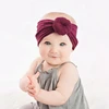 Popular American Style Baby Turban Nylon Headwrap Solid Burgundy Little Girls Hair Accessory