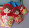 New hot sale fashion cute design craft wholesale alibaba fabric popular Russia matryoshka doll felt split key ring made in China